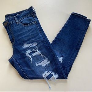 American Eagle Next Level Stretch Jegging | size: 14 short | color: blue